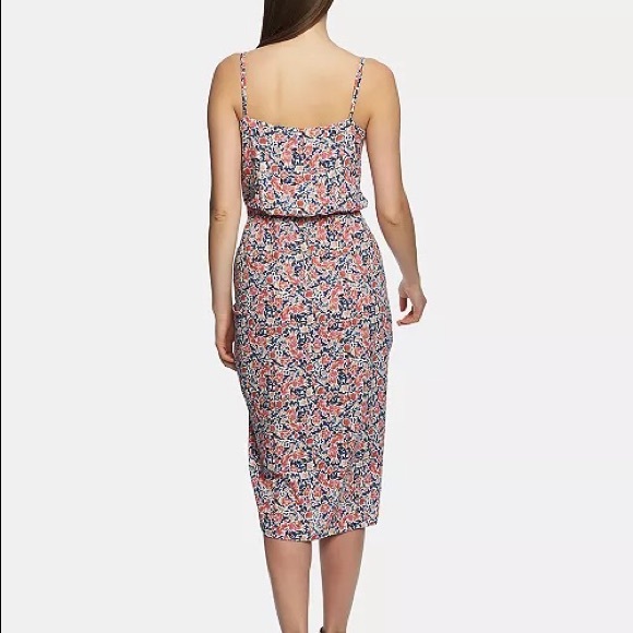 1 STATE Floral-Print Ruched Slipdress - Picture 4 of 10
